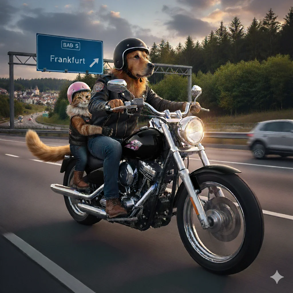 Cat & Dog on a ride on the German highway picture 1 of 1