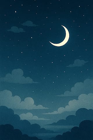 Under the moon, a dream begins 🌙✨'
