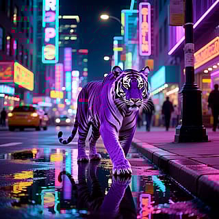 Purple Tiger on the prowl'