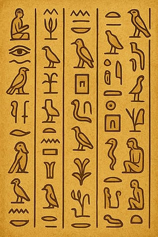 Egyptian hieroglyphs'