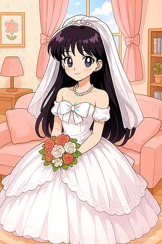 Sailor Mars wedding dress'