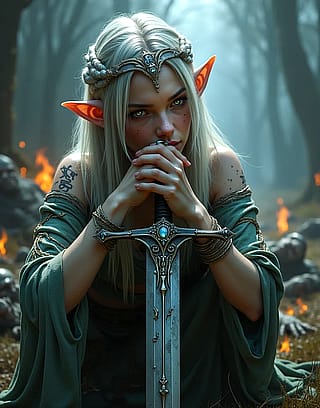 "Quiet Before the Storm – My Fantasy Warrior Queen 🌙"'