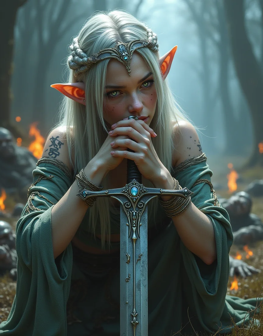 "Quiet Before the Storm – My Fantasy Warrior Queen 🌙" picture 1 of 1