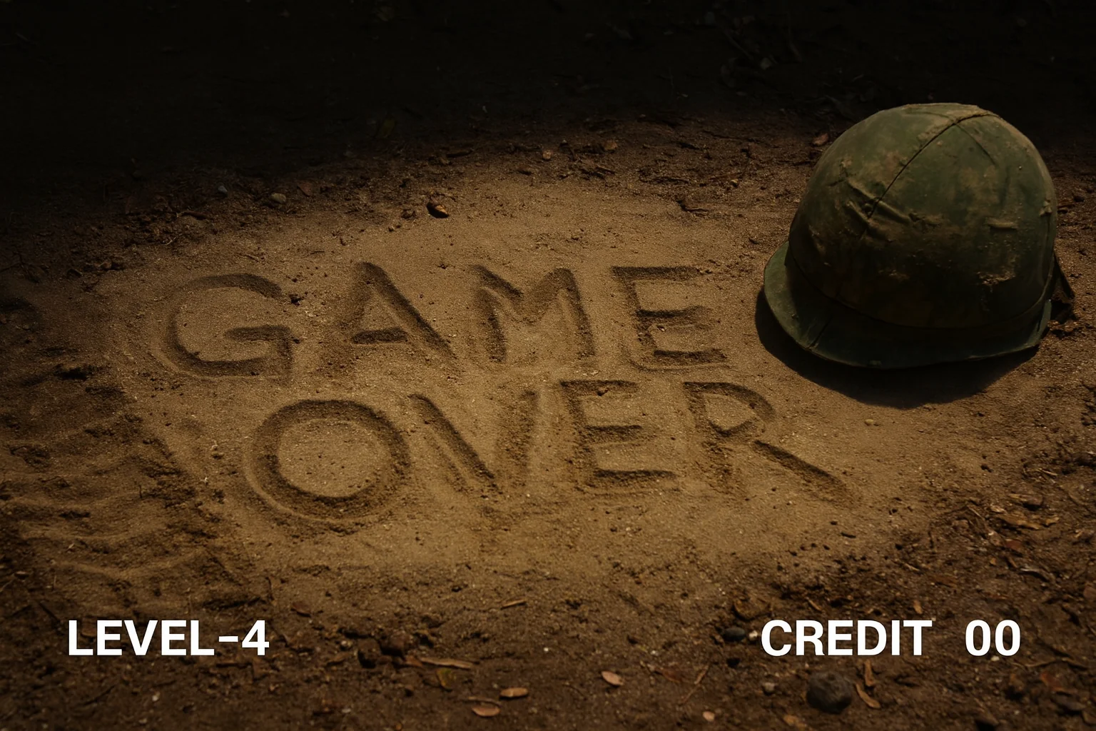 Metal Slug Game Over screen in real life picture 1 of 1