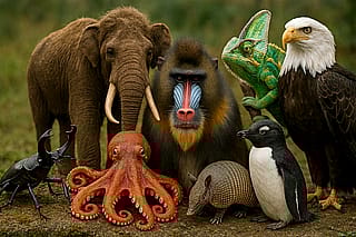 Just a bunch of random animals.'