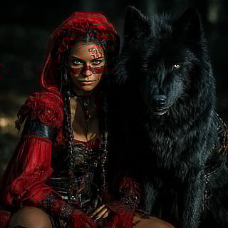Red Riding Hood and Her Wolf – Dark Fantasy Reimagined'
