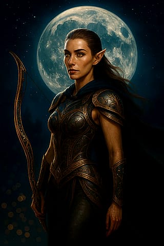 Elven Ranger. Patrol guarding the verdant realm'
