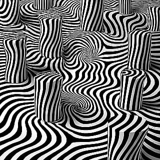 Cylindrical Optical Illusion. CoPilot'