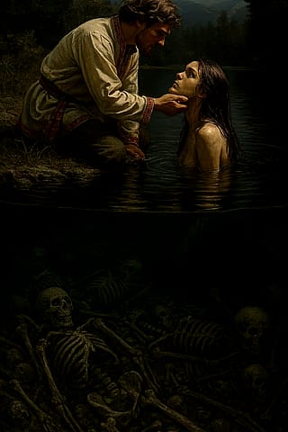 The most common belief is that mermaids used their beauty and enchanting voice or singing (especially in western myths) to lure travelers, fishermen, and bathers into the water.'