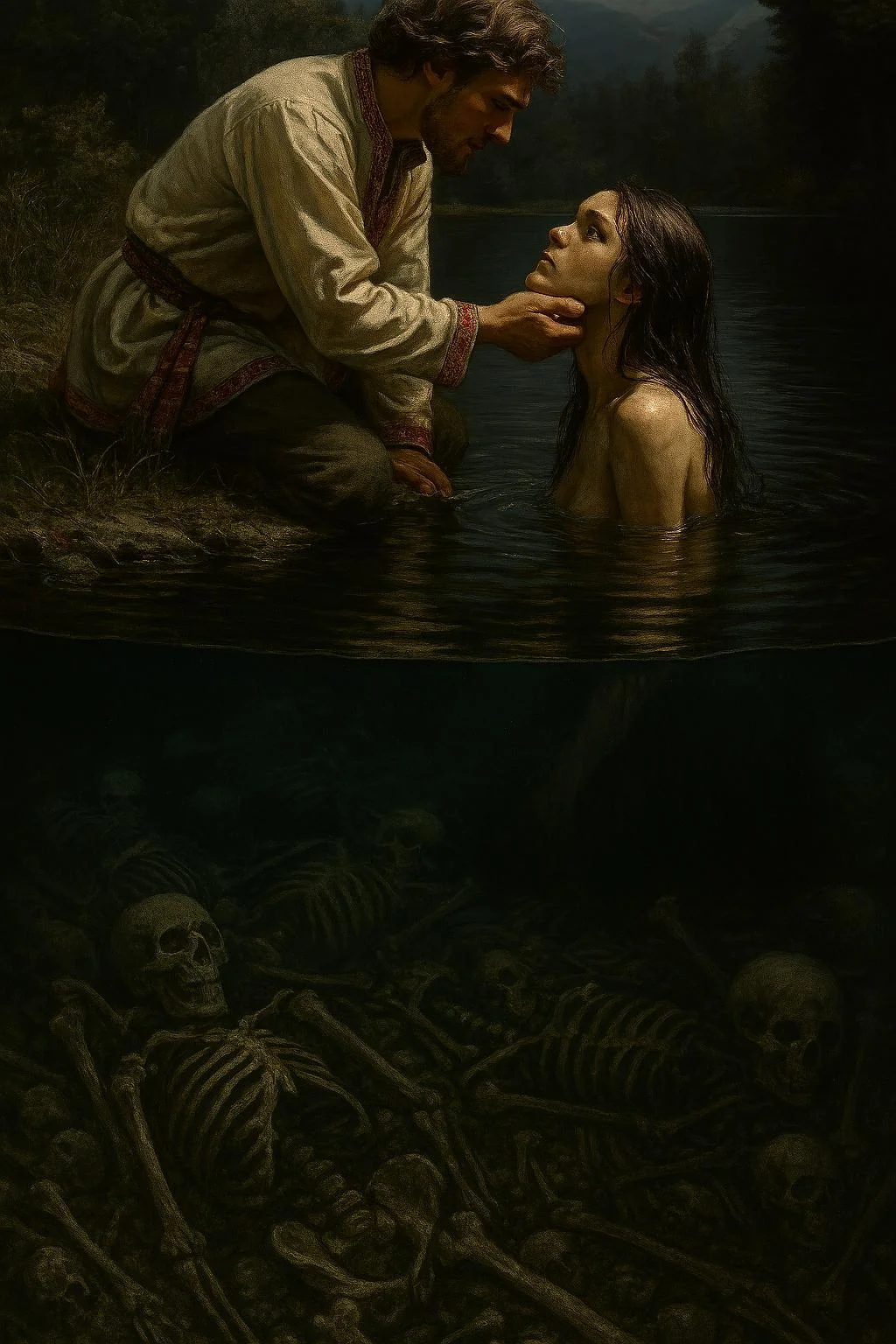 The most common belief is that mermaids used their beauty and enchanting voice or singing (especially in western myths) to lure travelers, fishermen, and bathers into the water. picture 1 of 1