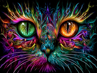 Psychedelic Cat'