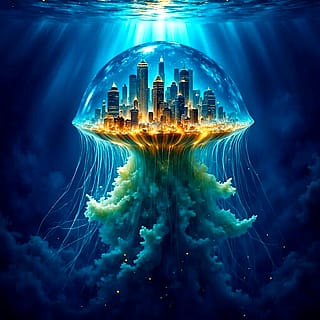 Jelly Fish city'