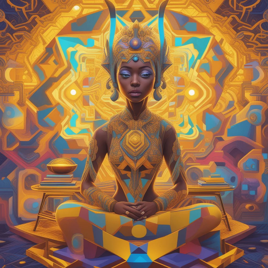 Golden Mandala Dark Serenity Silent Bloom picture 1 of 1