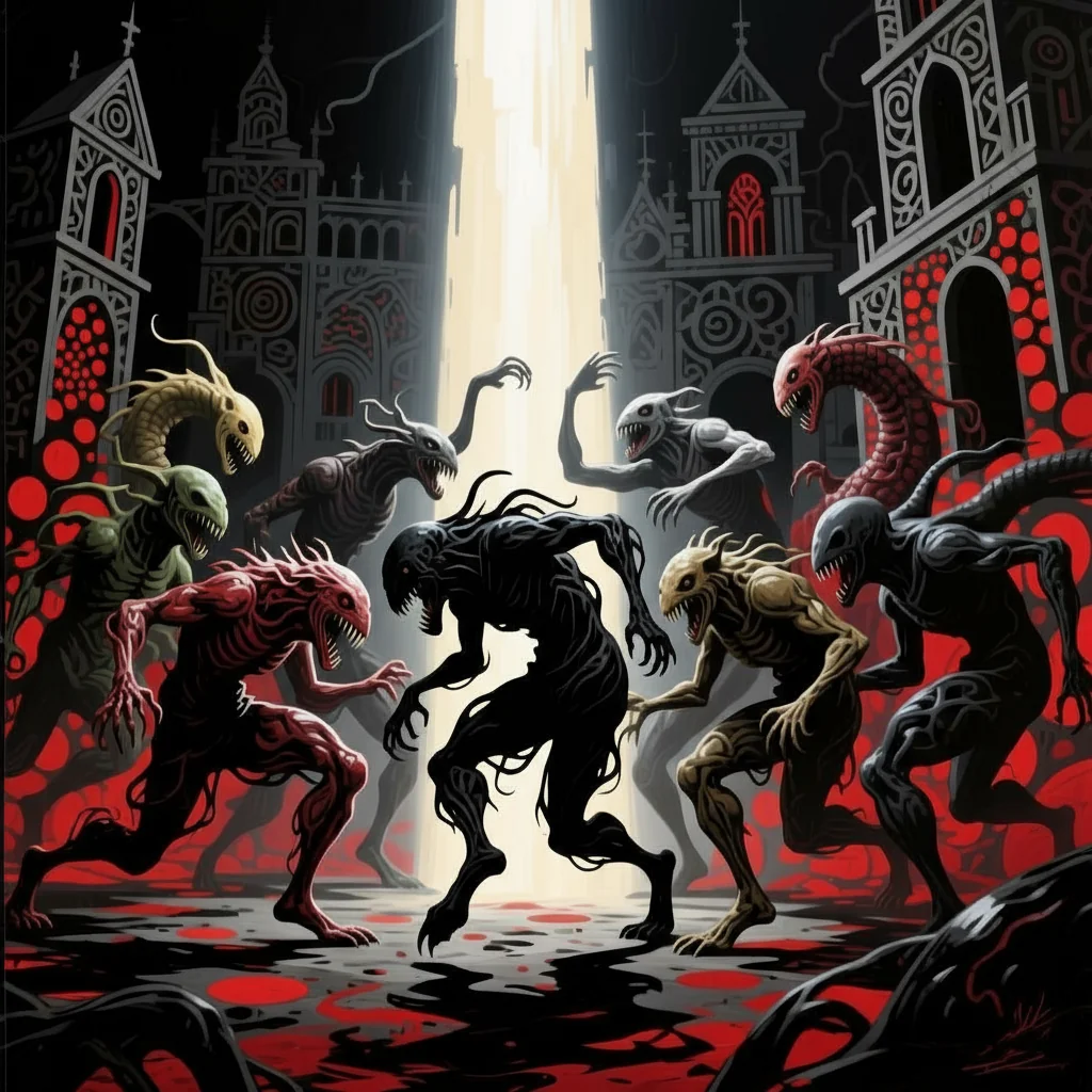A monster battle. picture 1 of 1