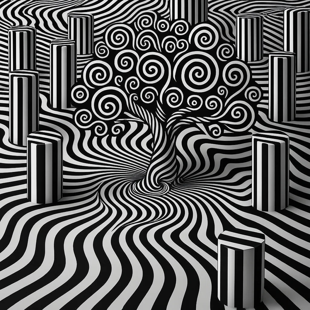 The Spiral Tree. Optical Illusion. picture 1 of 1