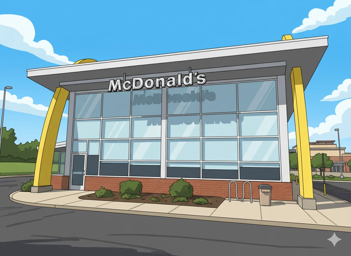 McDonald's 2d art from real photo I took and edited with Gemini 💙😎🔥💯 picture 1 of 1