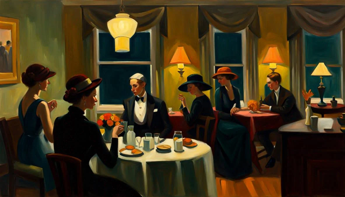 Some Edward Hopper AI art paintings I found and also a small writeup about my love for AI art picture 1 of 2