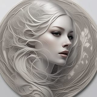 Silver Etchings Frame A Blue Gaze'