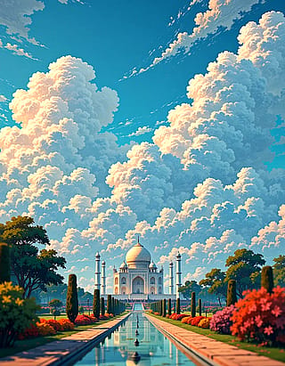 Taj Mahal (Generated on Moescape AI)'