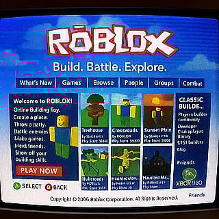 Roblox on Xbox 360'