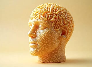 Pasta Portrait Sculpture'