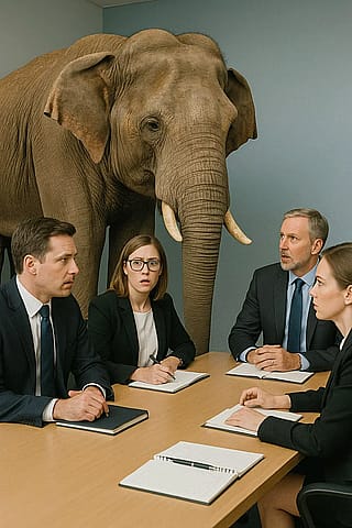 I think it's time we address the elephant in the room.'