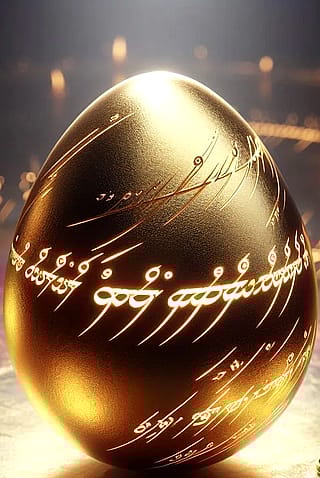 One Egg to rule them all, One Egg to find them, One Egg to bring them all, and in the darkness bind them'