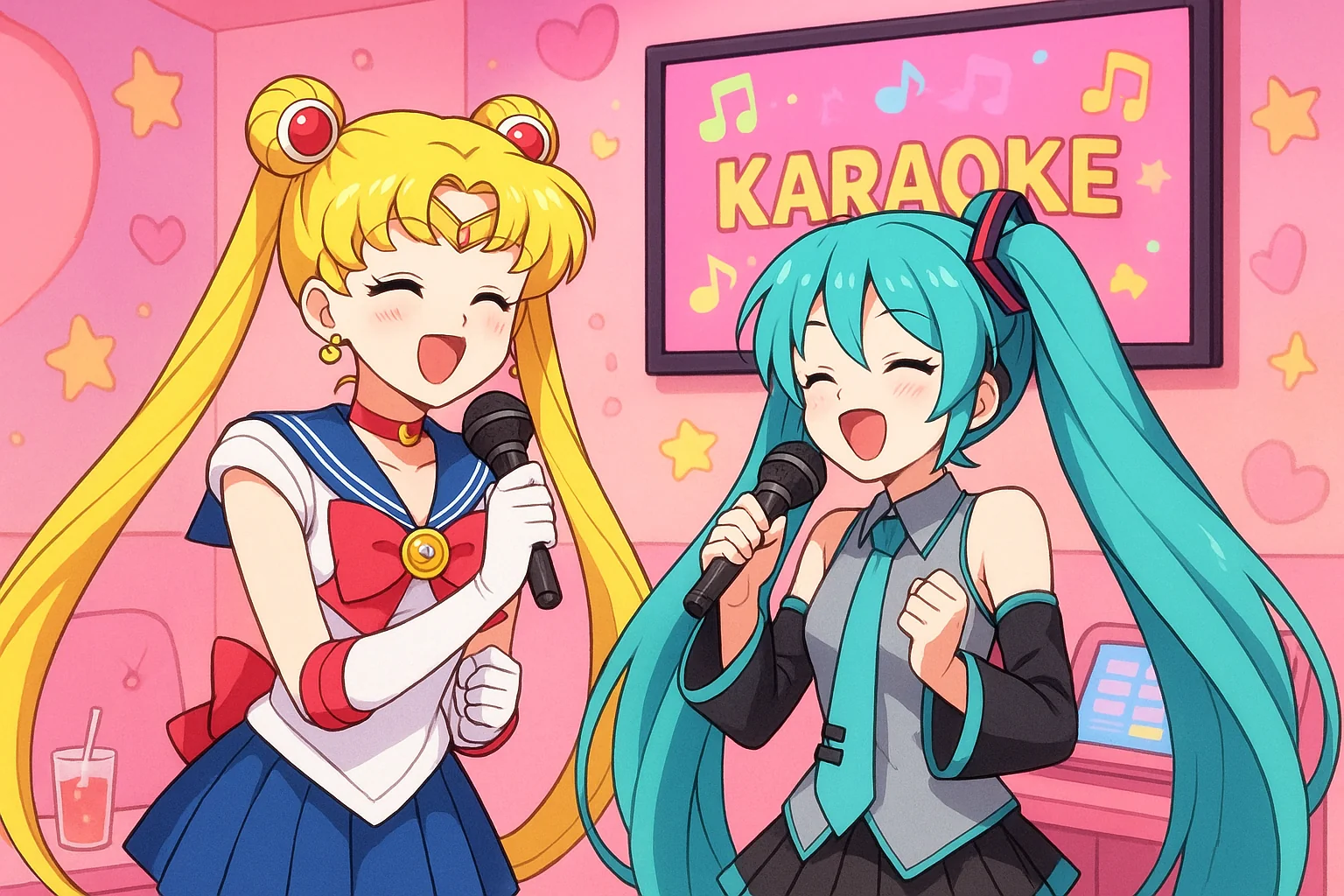 Sailor Moon and Hatsune Miku Karaoke picture 1 of 1
