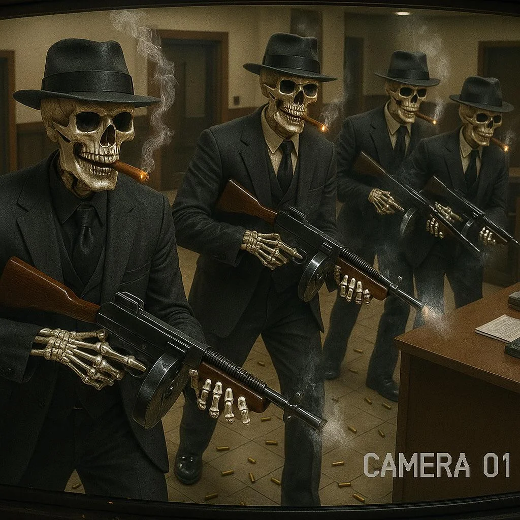 Caught on camera: the afterlife’s most notorious crew still collecting debts. picture 1 of 1