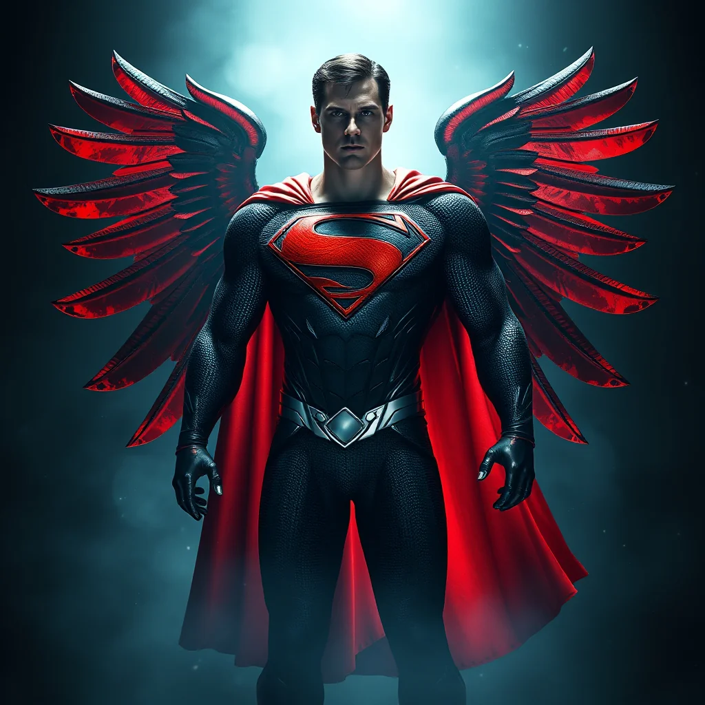 If Superman had his costume inspired by the 2 headed eagle Albanian flag picture 2 of 3