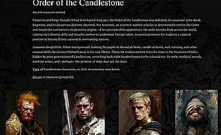 Character profiles'