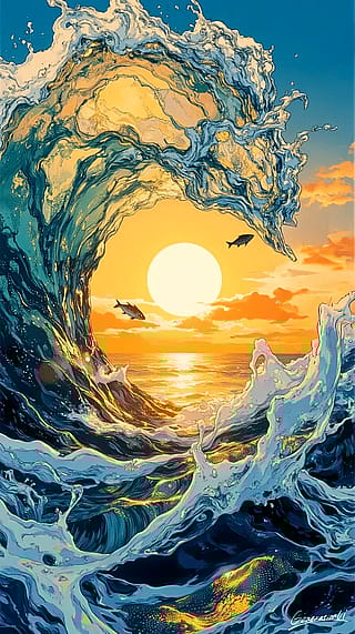 Fish Sunset Tour / Phone Wallpaper Archives'