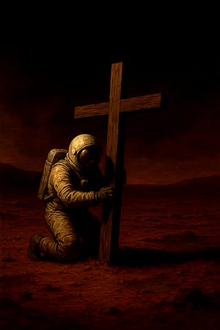 2107 AD – The first cross is placed on the slopes of the Tharsis region on Mars'