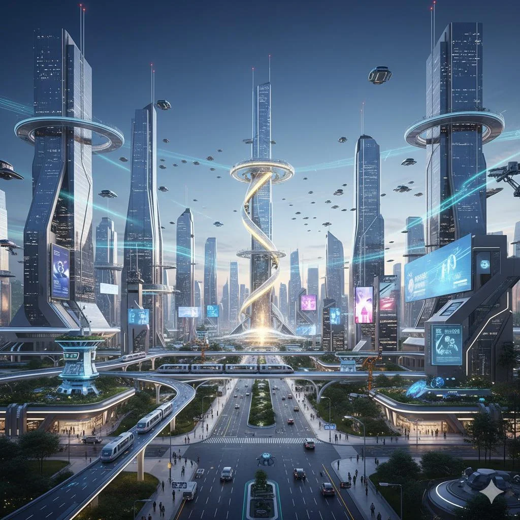 AI’s imagination of a future city in the year 2200 picture 1 of 1