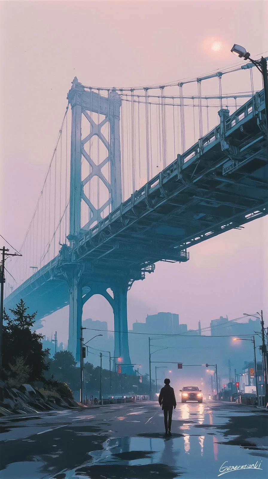 Beneath the Bridge in Morning Haze / Phone Wallpaper Archives picture 1 of 1