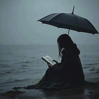 Rainy solitude...but who holds the umbrella? XD'