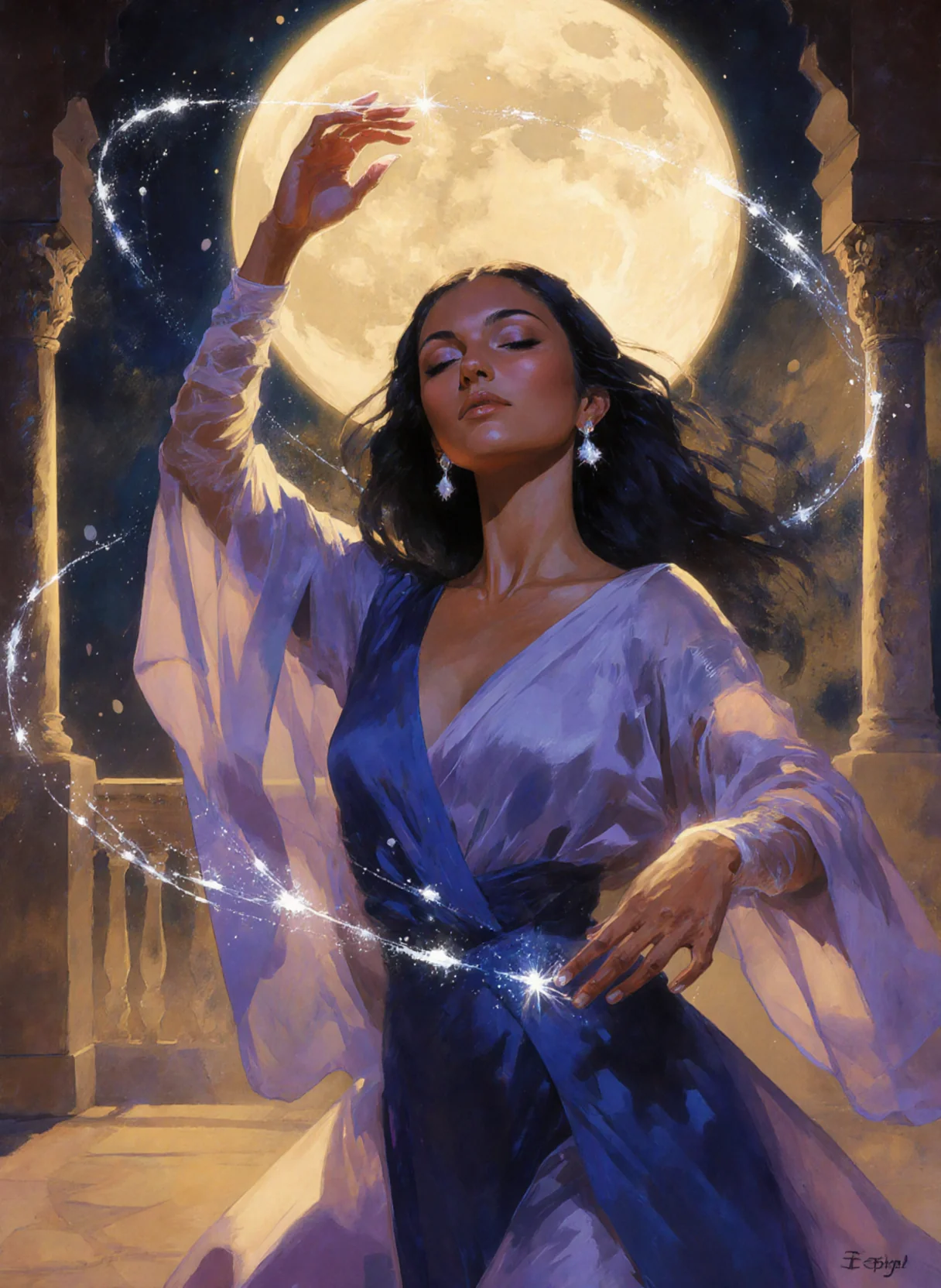 The Moonlit Dancer. She doesn’t cast spells — she dances them picture 1 of 1