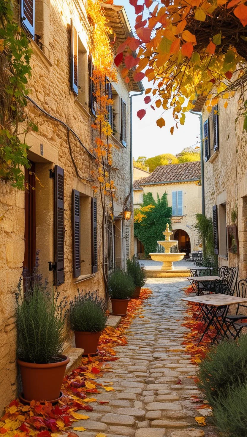 Small Provençal village in autumn. picture 1 of 1