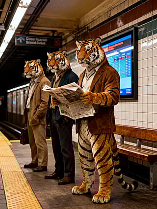 Tigers going to work'
