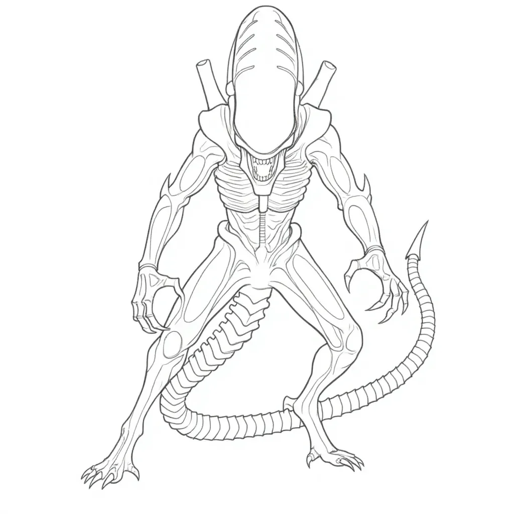 Use this Alien sketch for whatever pleases your style. picture 1 of 1