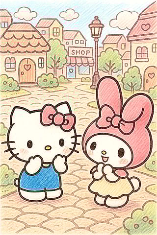 Hello Kitty and My Melody'