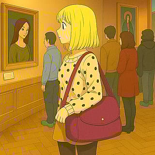 Kanako Sasa visits the Ukrainian art museum'