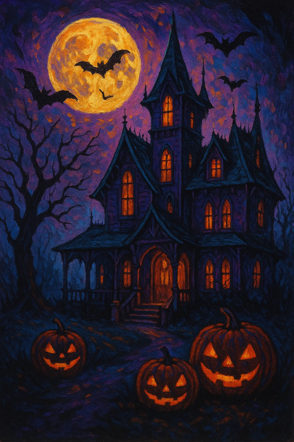 AI-Generated image of Halloween Haunted House made by ChatGPT! picture 1 of 1