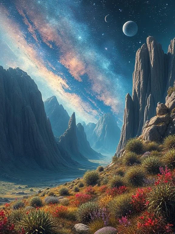 Futuristic Fantasy Landscape with DeepAI picture 1 of 1