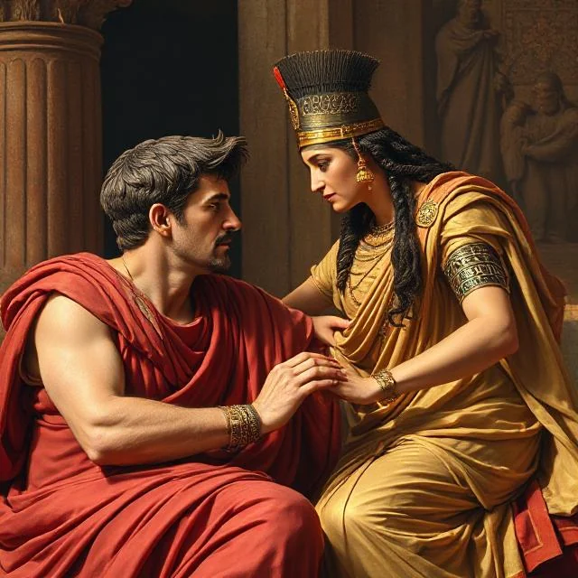 Julius Caesar courting Cleopatra use DeepAI picture 1 of 1