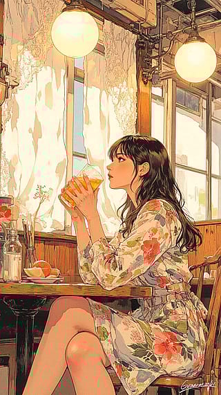By the Café Window / Phone Wallpaper Archives'