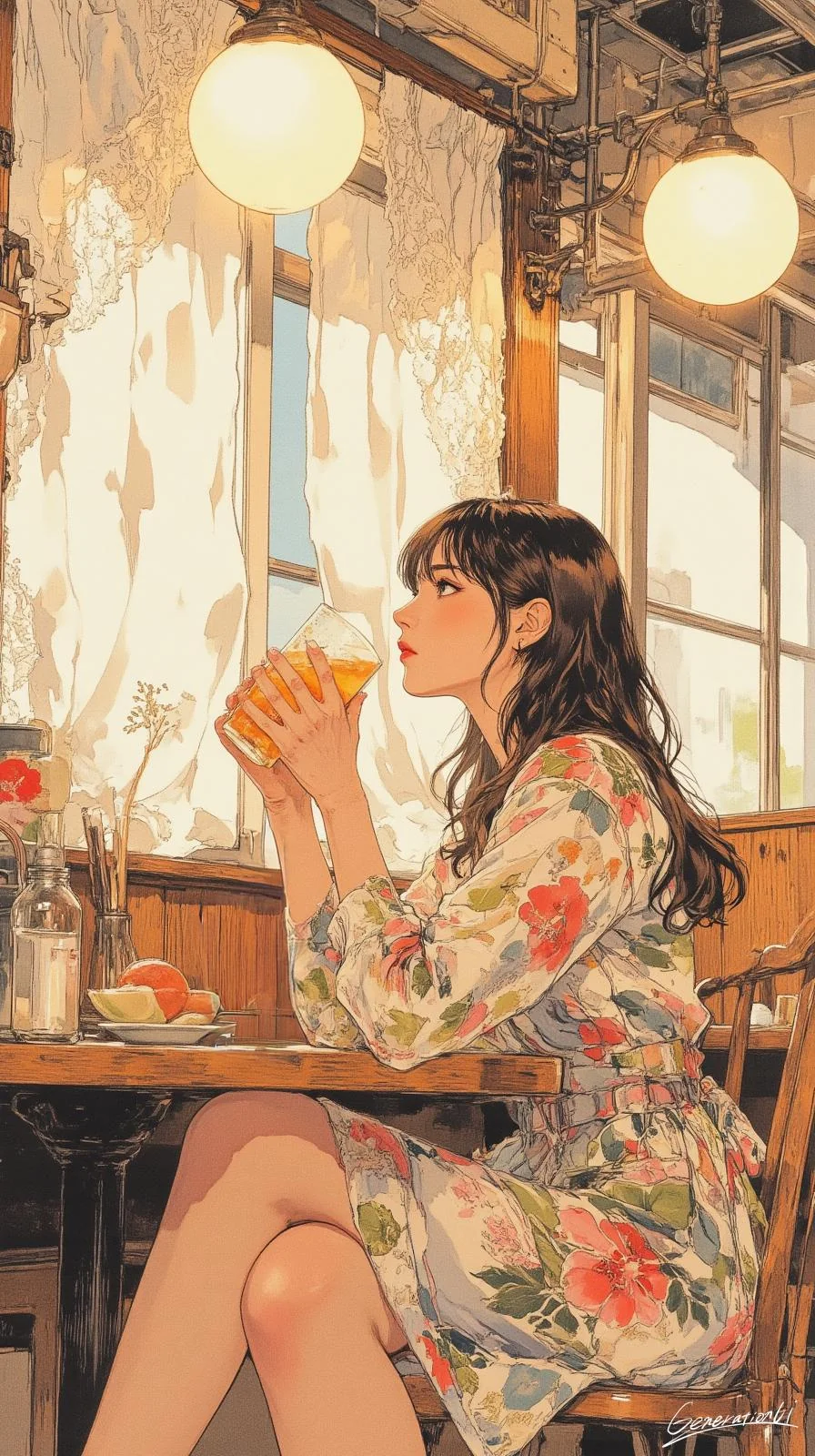 By the Café Window / Phone Wallpaper Archives picture 1 of 1