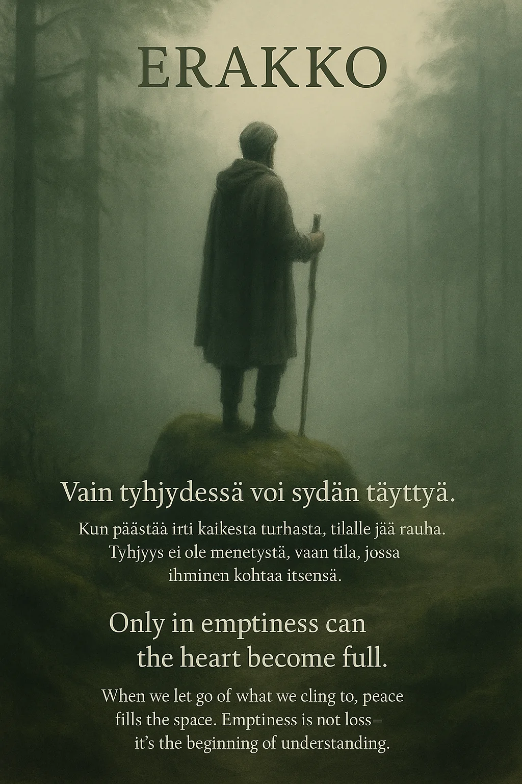 Vain tyhjyydessä voi sydän täyttyä — Only in emptiness can the heart become ful picture 1 of 1