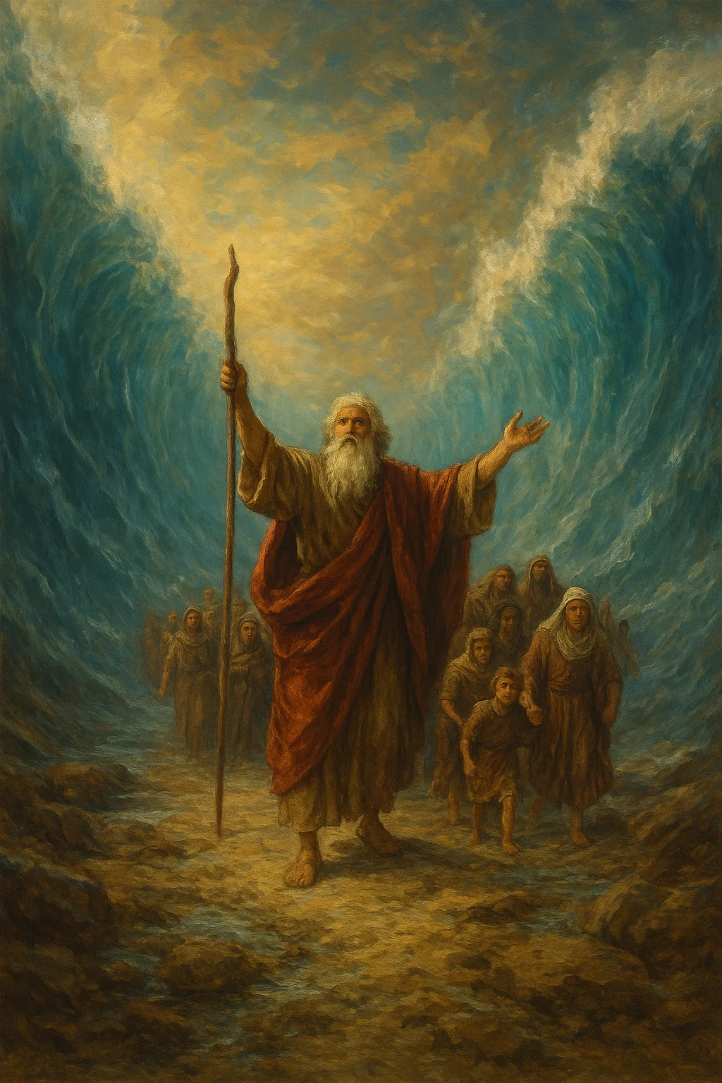 Moses parts Red Sea picture 1 of 1