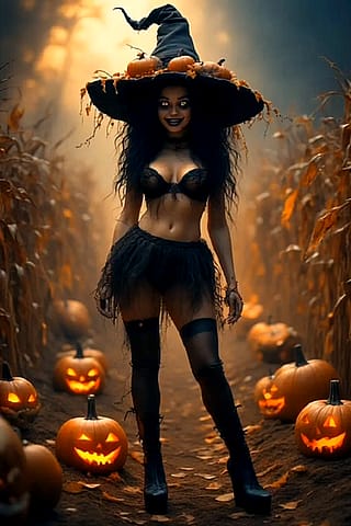 Halloween Scarecrow Witch'